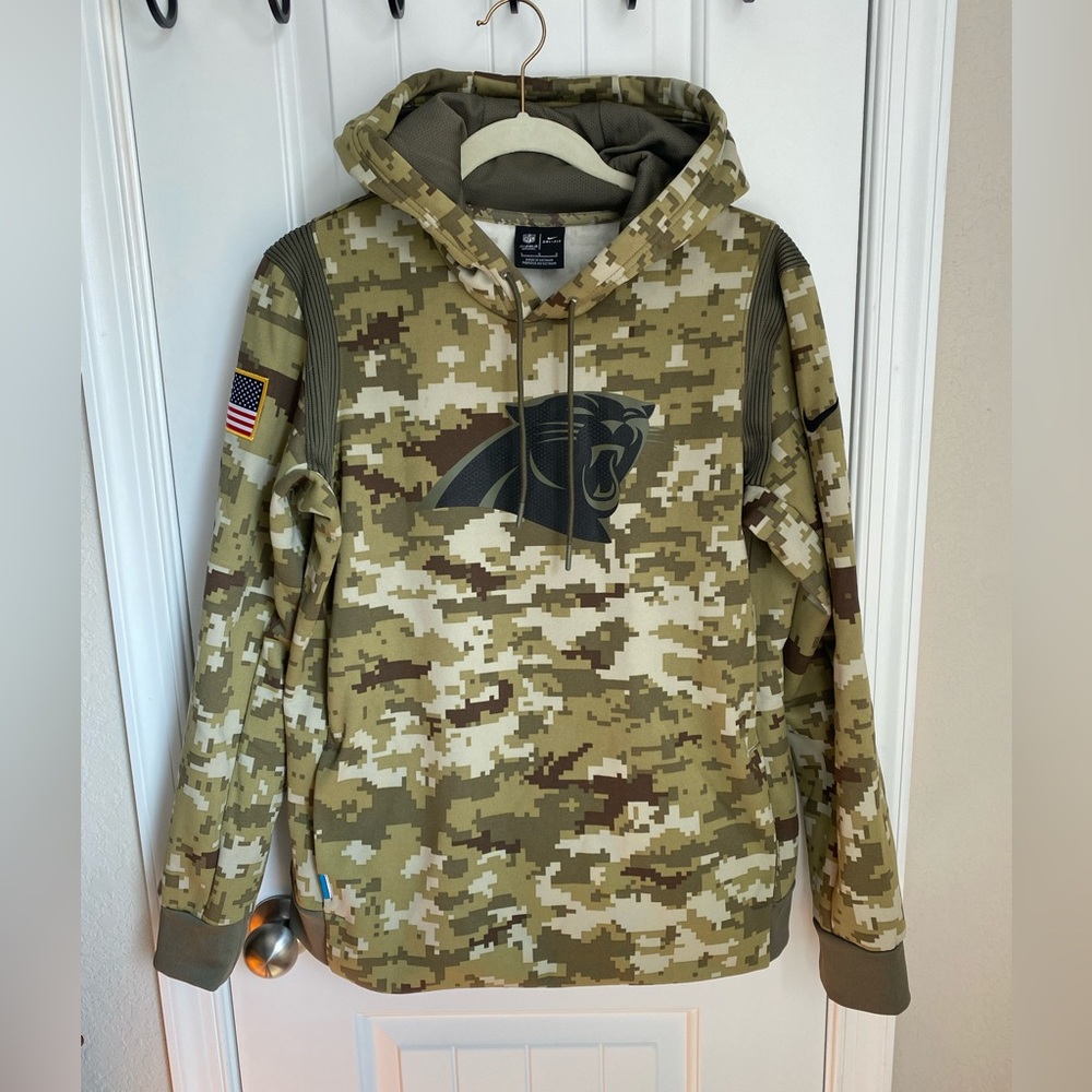Nike NFL On Field Womens Apparel Carolina Panthers Camo Hoodie
